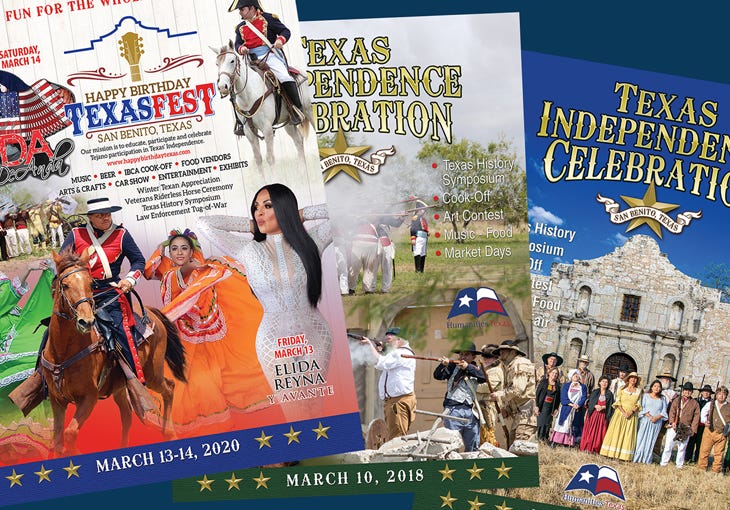 Happy Birthday TexasFest 2024 Magazine • 2,000 copies • Distributed to businesses, hotels, restaurants, schools, and Harlingen City Hall, Harlingen Chamber of Commerce, Harlingen EDC and free at the event.